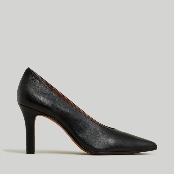 Madewell The Janet Pump in True Black Heel Stilettos Size 9.5 Career NN061 NEW - Picture 7 of 14